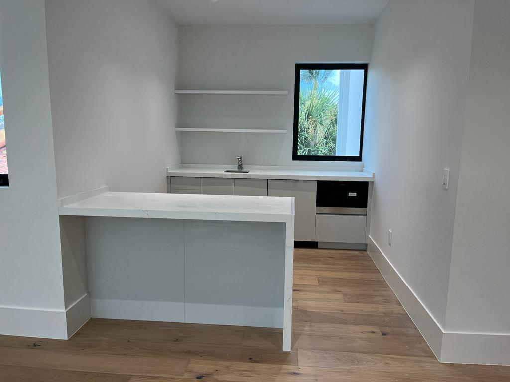 Minimalist Kitchen with Bar