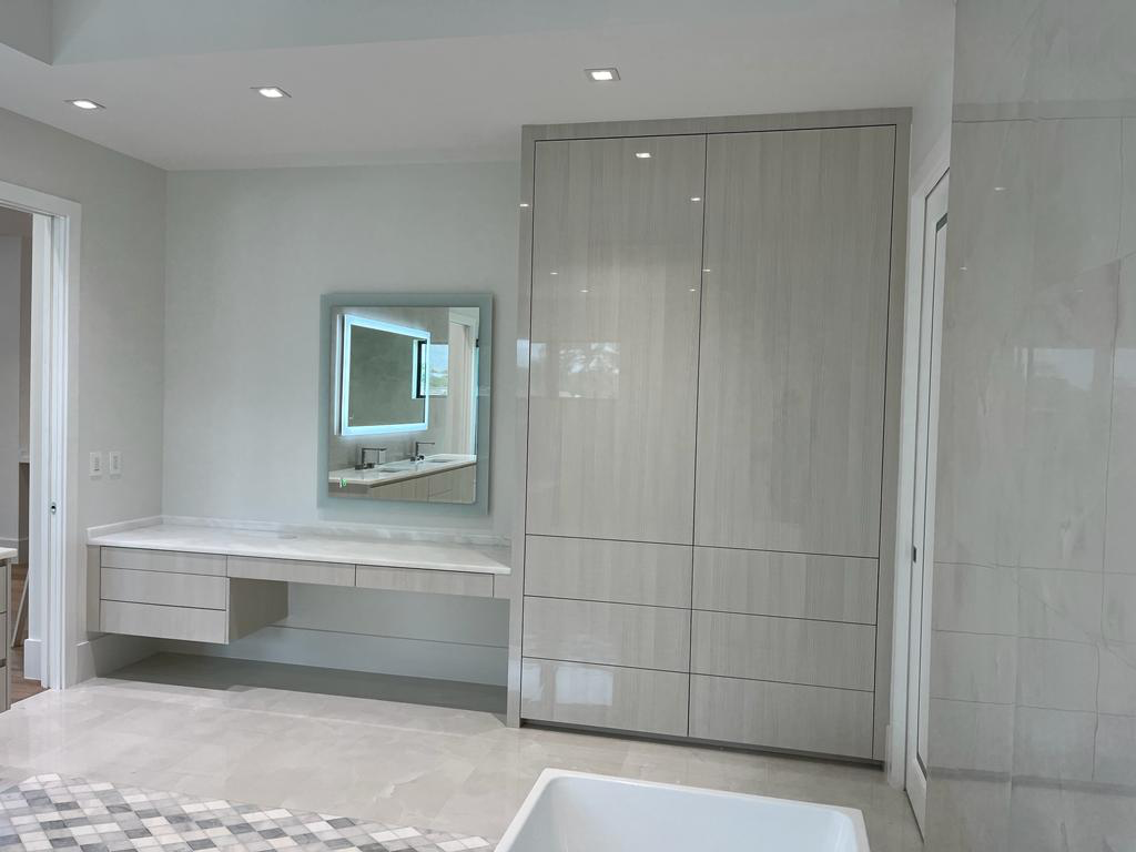 Vanity with Storage Tower